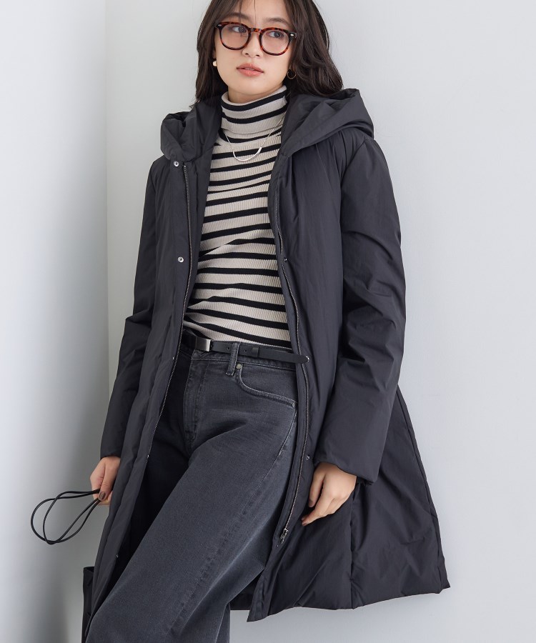 撥水／洗える】ステッチレス ロングダウンコート（ダウンジャケット