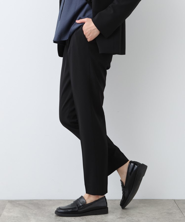 洗える／UVケア／スーツ】ストレッチタックテーパードパンツ（フル