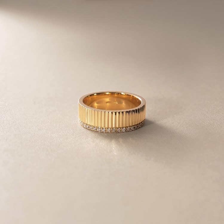 K18ダイヤモンド フル―テッド リング（リング） | COCOSHNIK（ココシュ