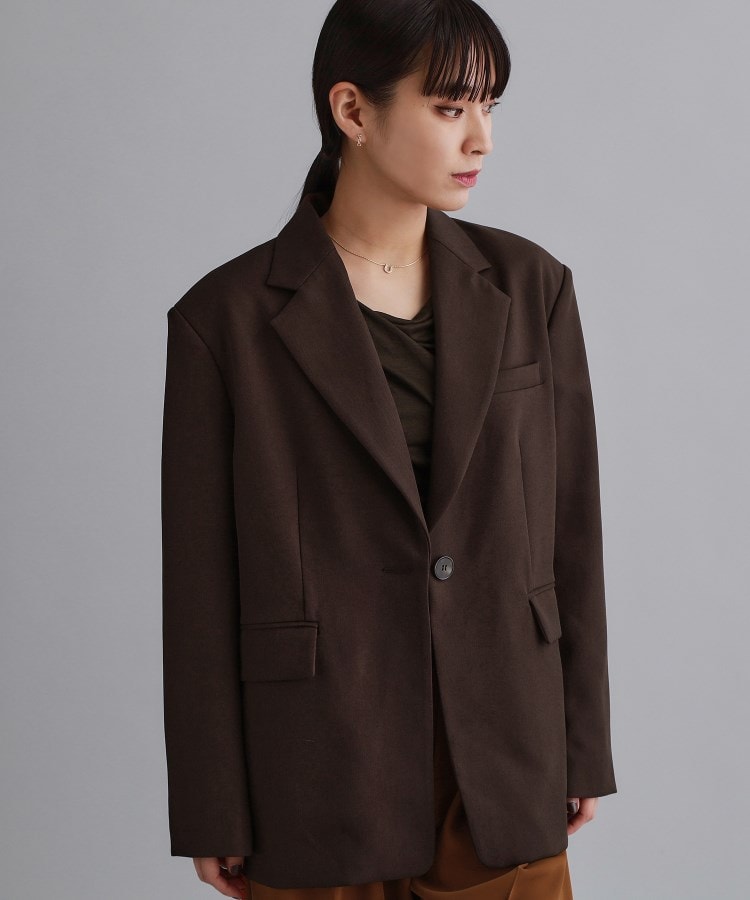 es】ビッグテーラードジャケット【UVケア/洗濯機OK】（テーラード