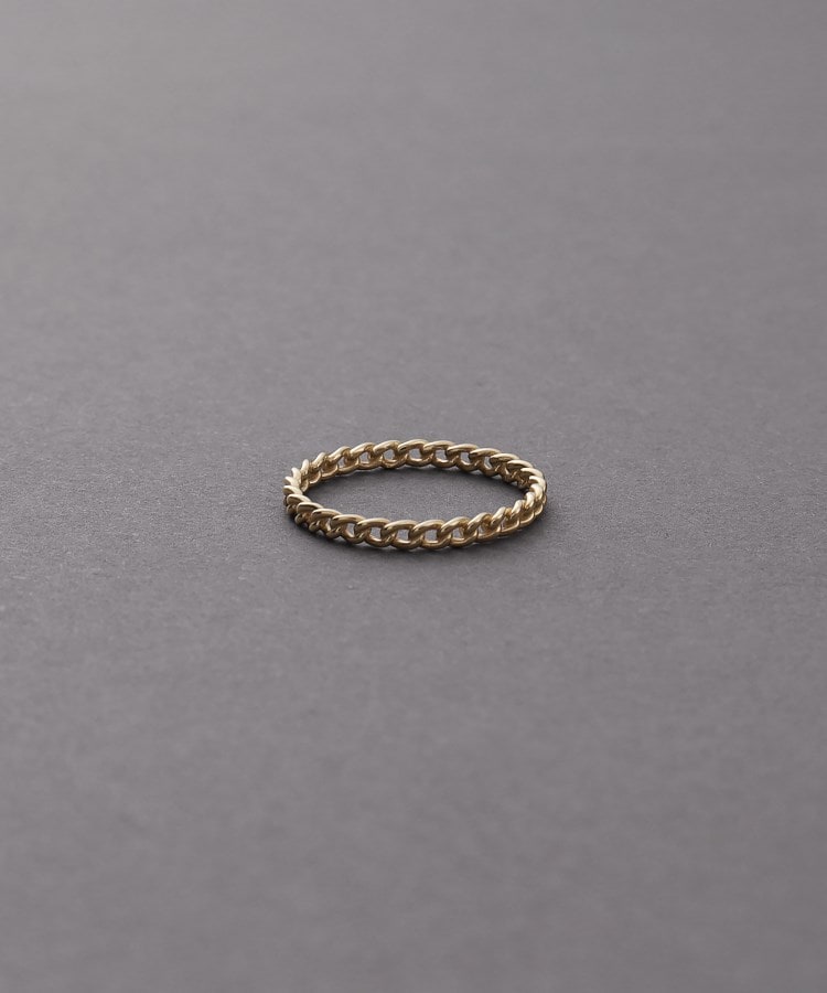 K10スキニーピンキーリング カーブチェーンモチーフ（リング