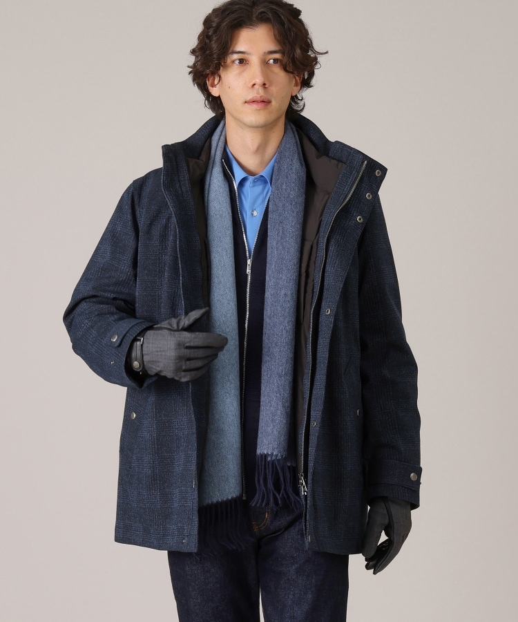 3WAY】ジャカード グレンチェック ダウンライナー ブルゾン（ブルゾン