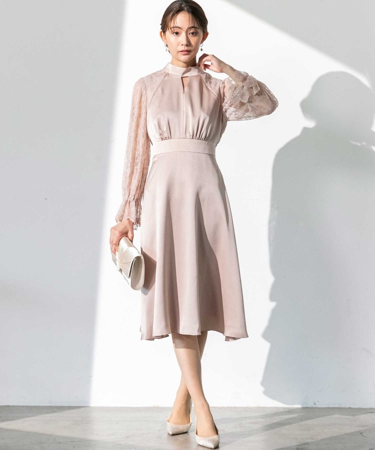 東京ソワール フラワーレースデザインドレス 【結婚式・ゲストドレス