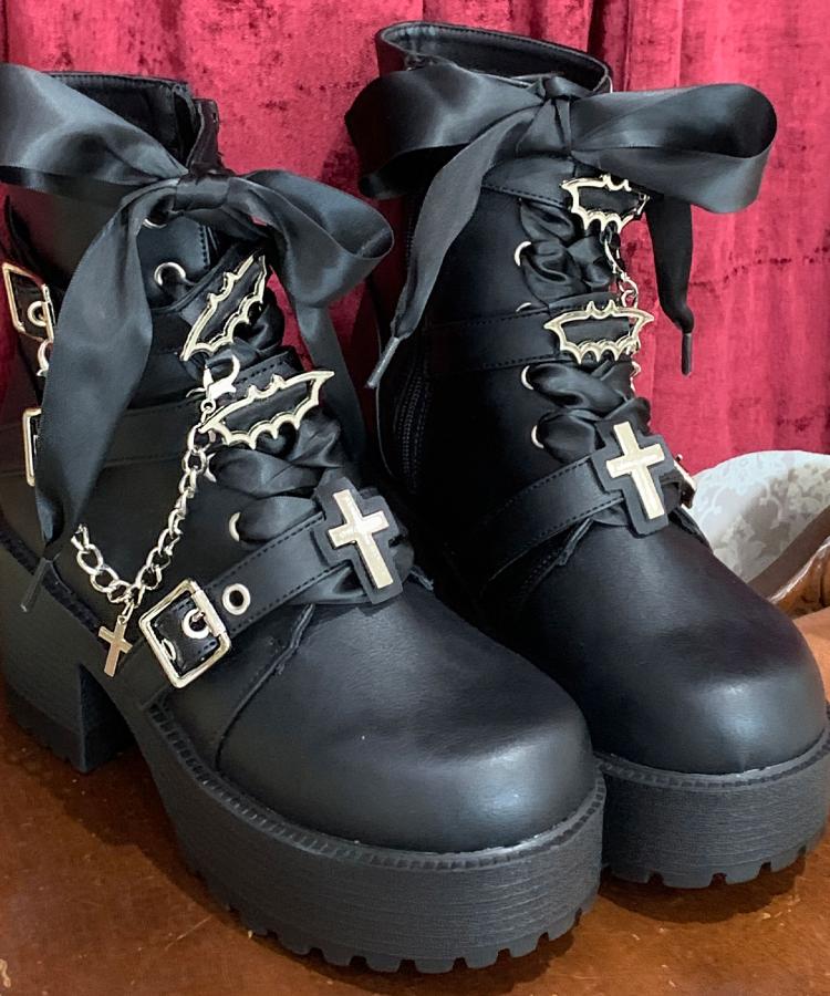 厚底×コウモリ×十字架スニーカー（ブーツ・ブーティ） | csT&P