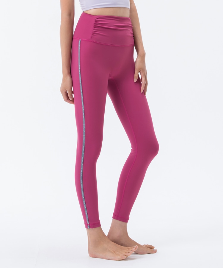 SUKALA】サイドロゴギャザーレギンス(XS・S・M・L・LLサイズ マゼンタ