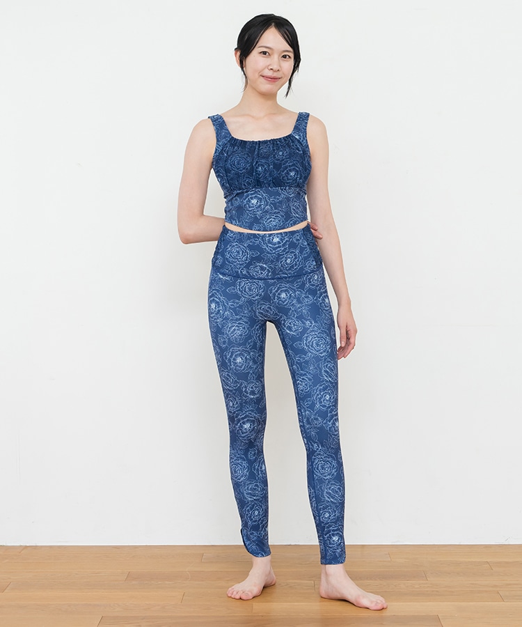 SUKALA】ブルーミングフラワーレギンス(Sサイズ ネイビー