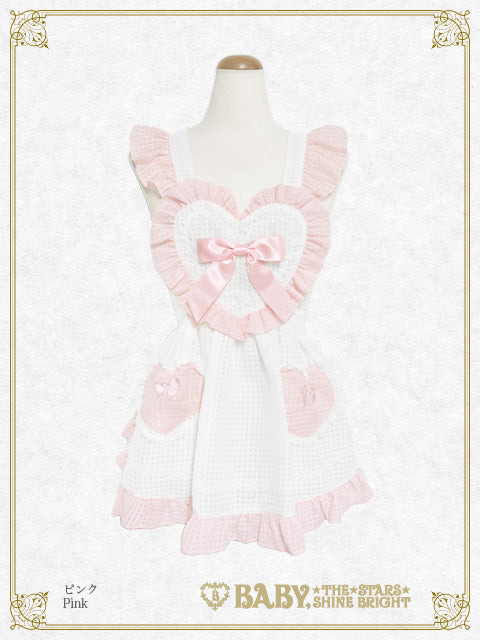 Fluffy Gingham Heart Apron – BABY, THE STARS SHINE BRIGHT