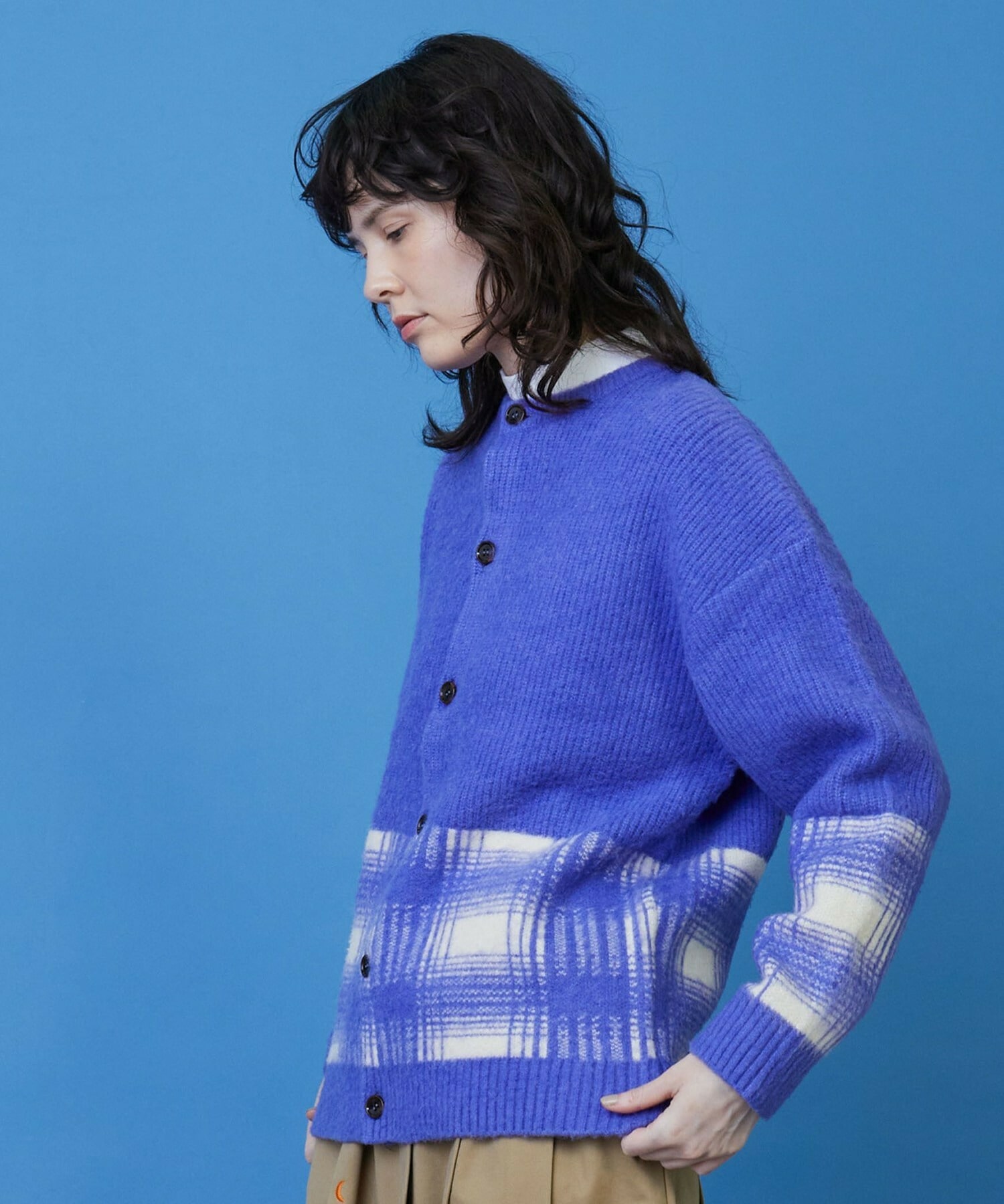 グラーデチェック カーディガン｜BIGI online store - ビギ オンライン