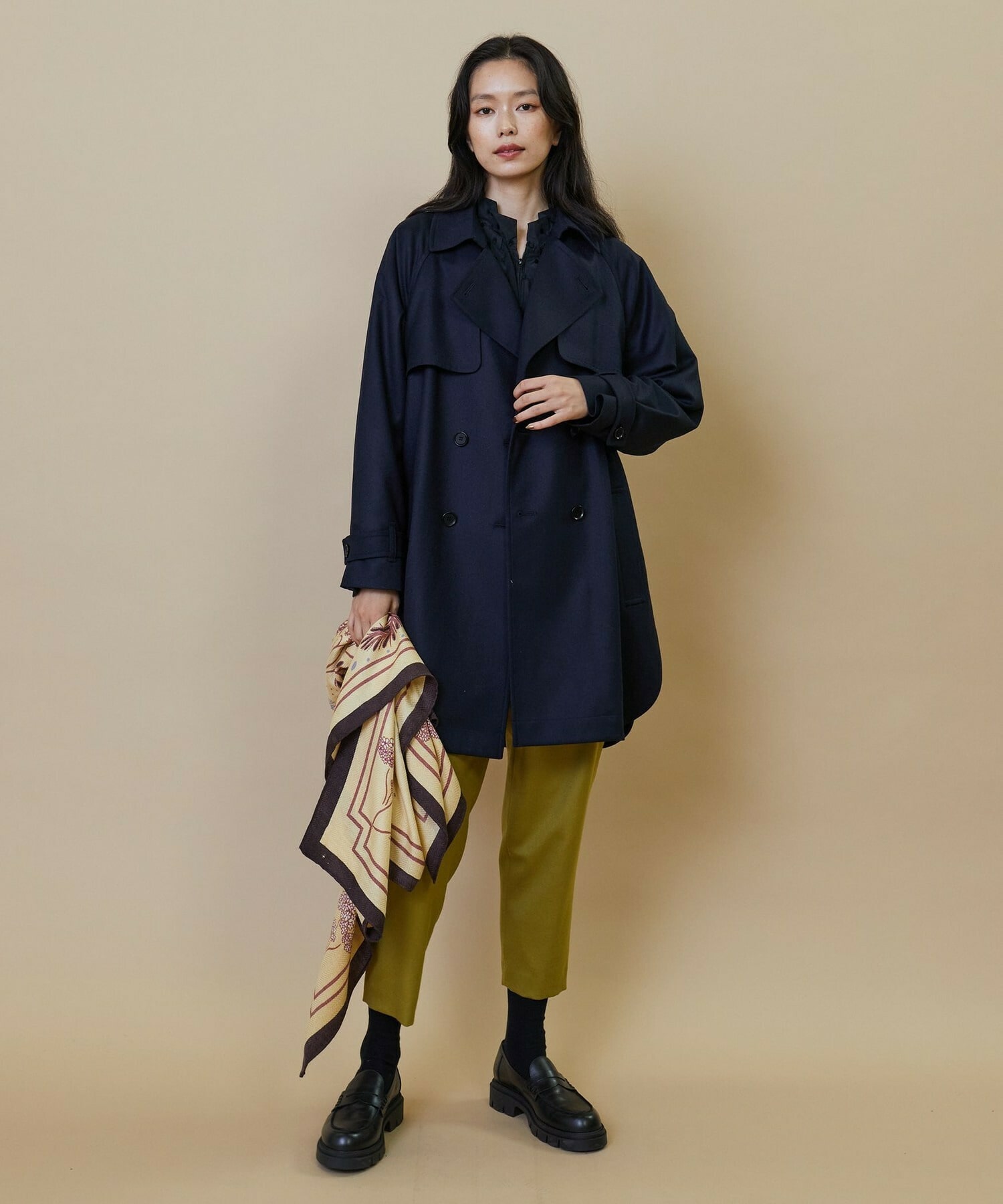 カシミヤ混ストレッチフラノコート｜BIGI online store - ビギ