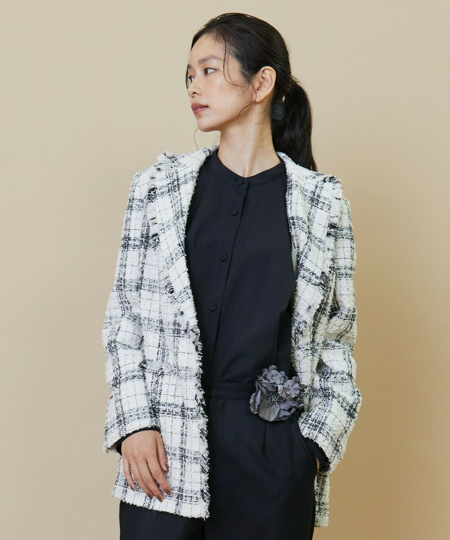 クロワッサンno.1127掲載］ツイードチェックジャケット｜BIGI online