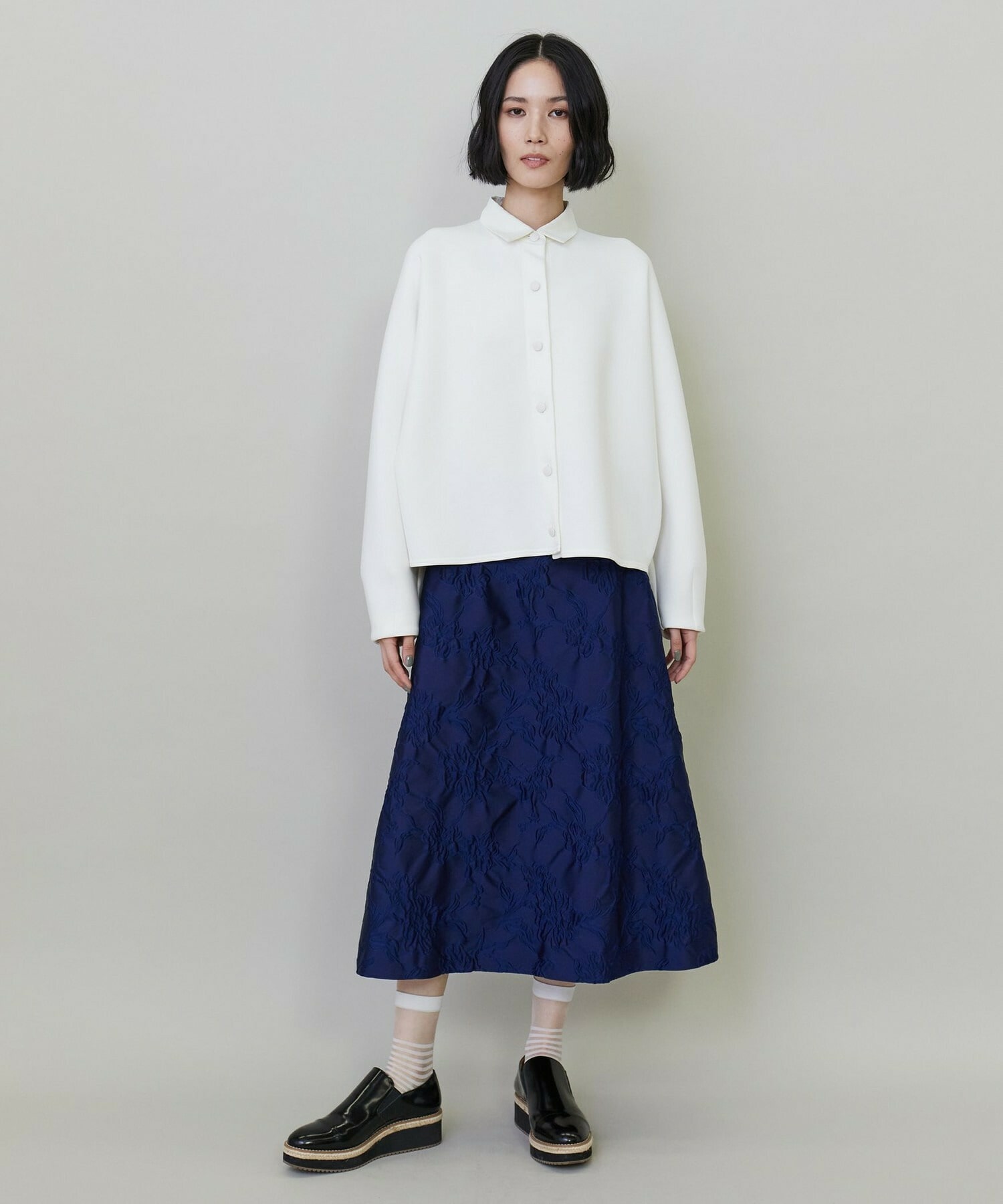 フラワージャガードスカート｜BIGI online store - ビギ オンラインストア