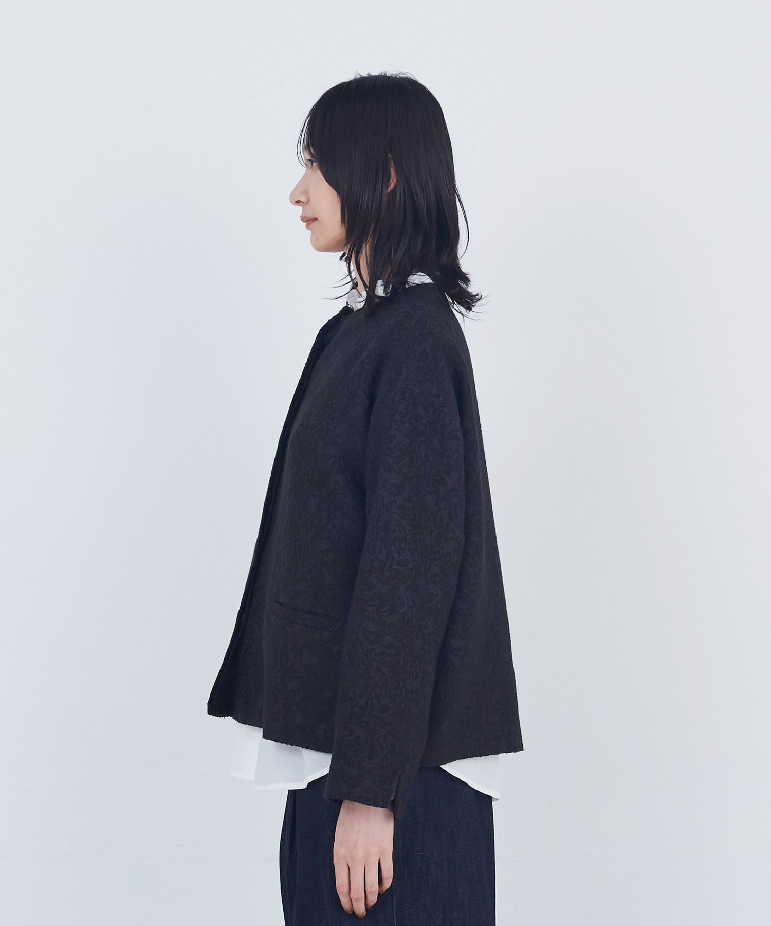 ジャカードノーカラージャケット｜BIGI online store - ビギ
