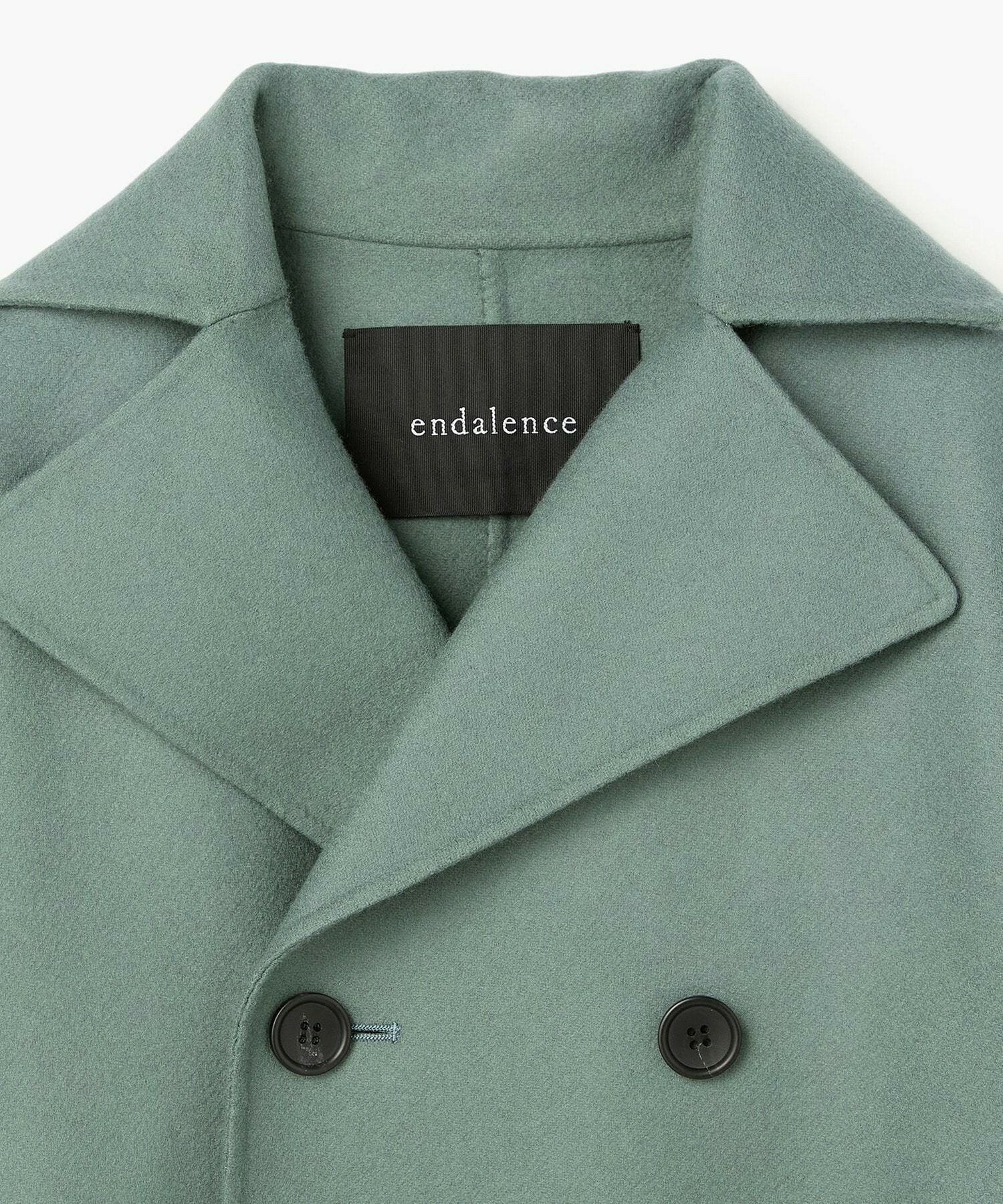 Sメルトンダブルブレスト袖リブハーフコート｜BIGI online store