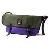 DE MARTINI* 3601 messenger bag (canvas olive/navy) - BLUE LUG