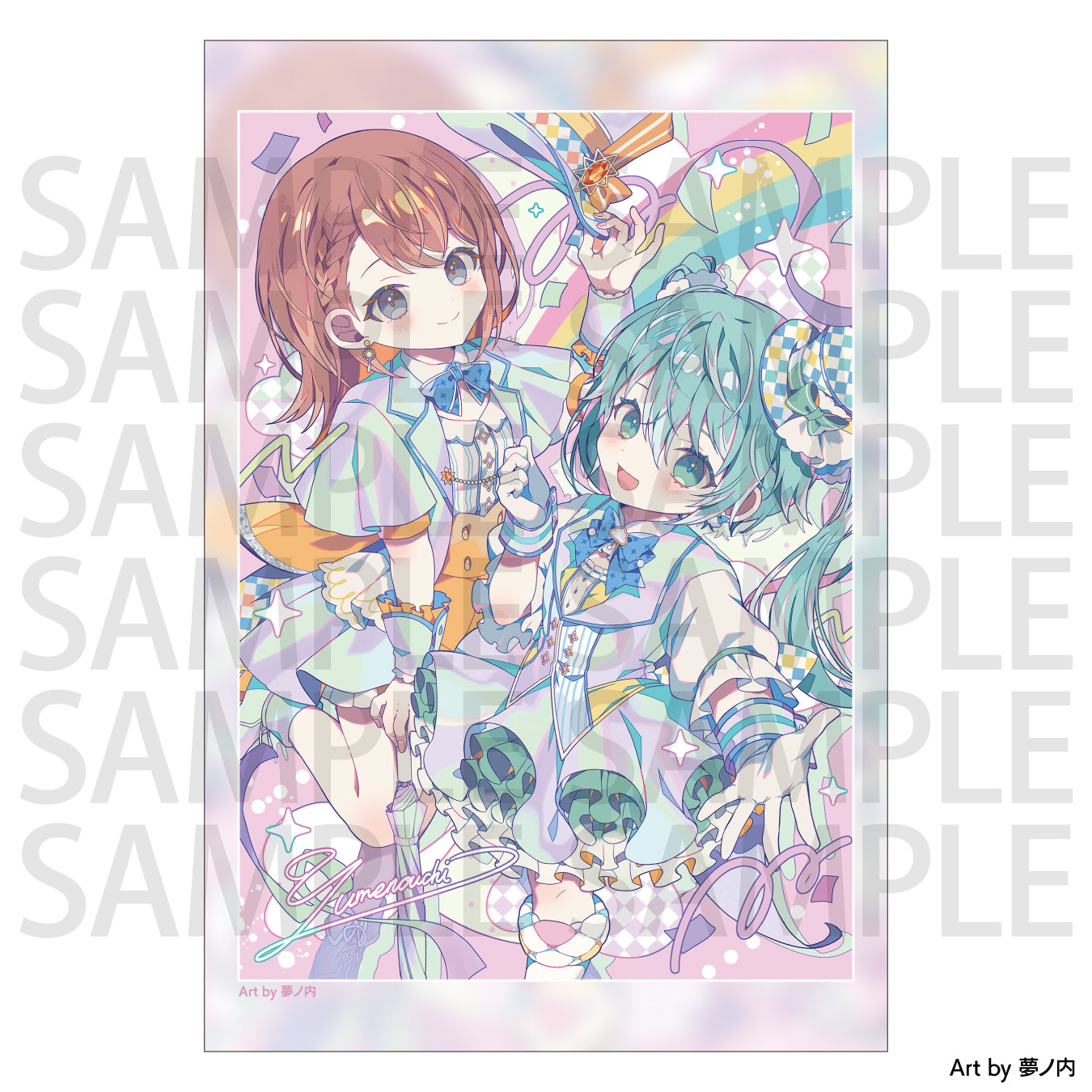 fiore イラストオーダー 夢絵 色紙 ポストカード fiore イラスト