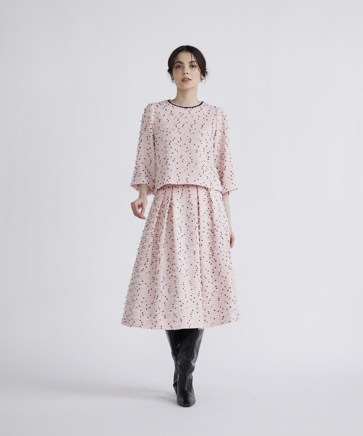 M Maglie le cassetto》ツイードスカート《Linton Tweeds》｜M Maglie