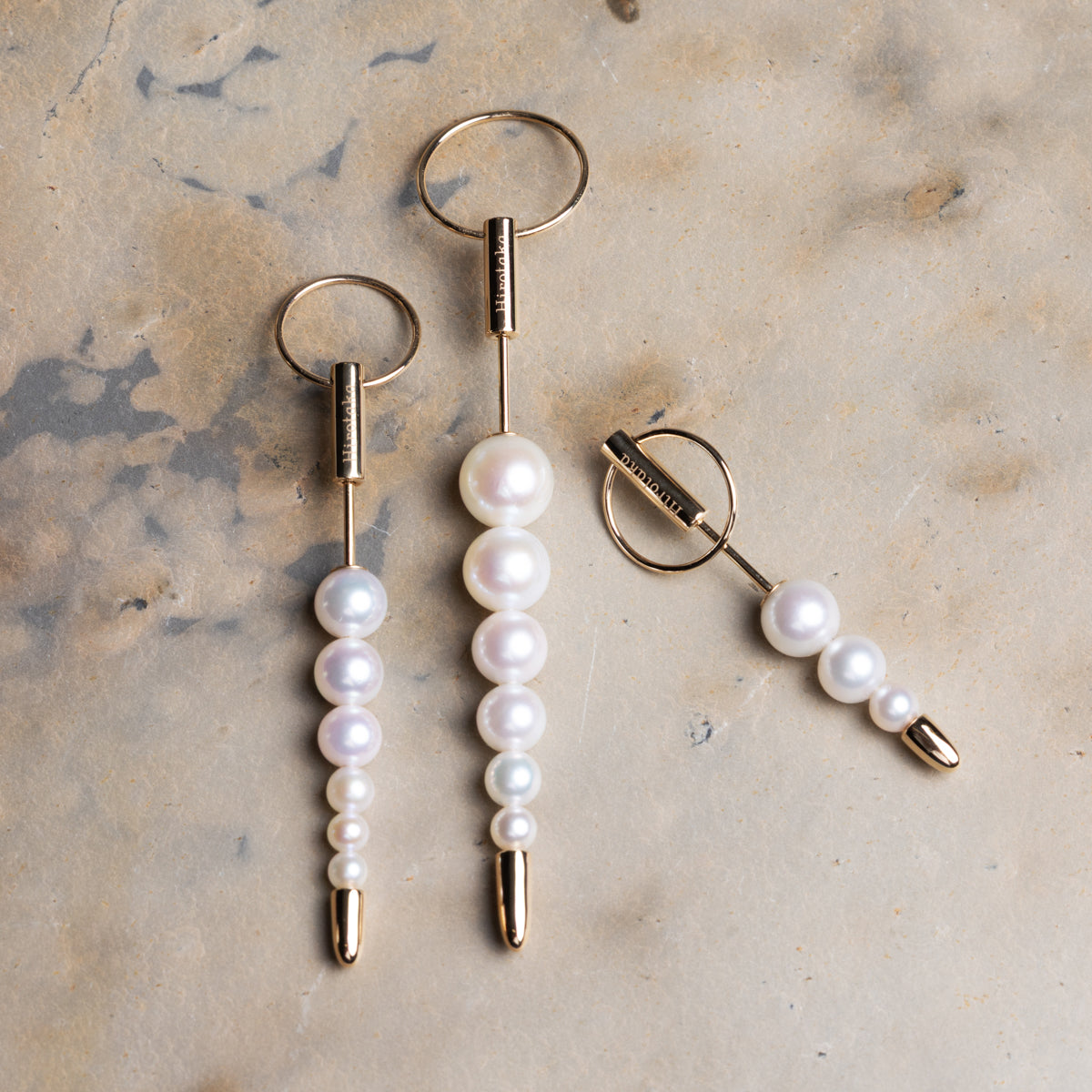 PUNCTURE バック スピア ドアノッカー アコヤパール ピアス Sサイズ