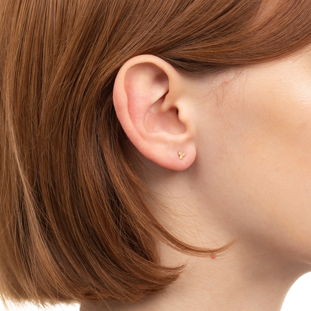 K18 ALL ABOUT BASICS ピラミッド ダイヤモンド ピアス