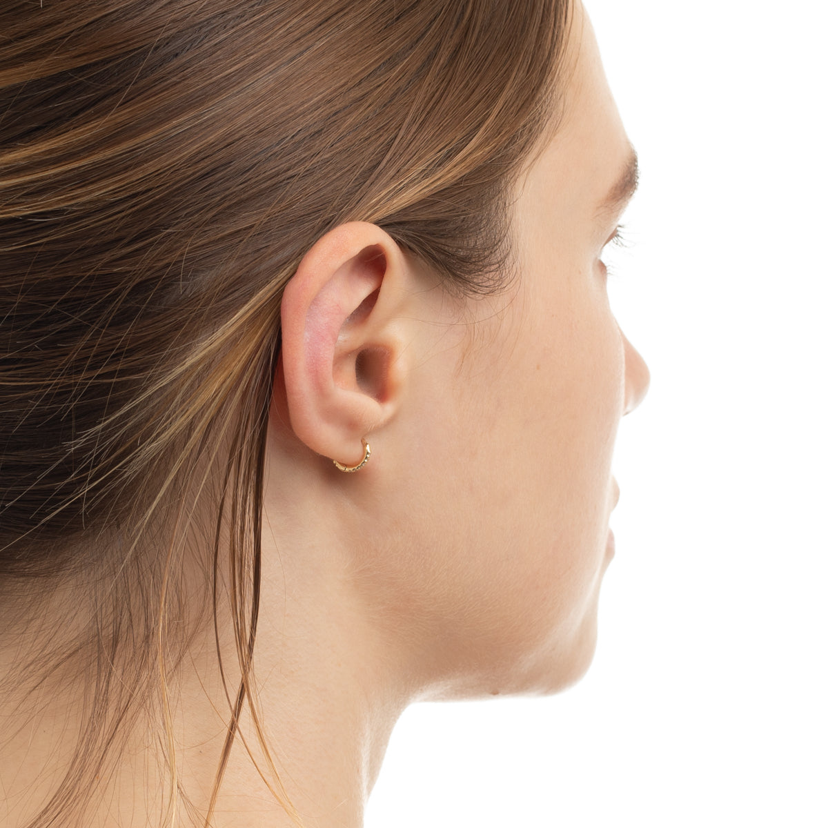 K18 MANHATTAN ダイヤモンド フープ ピアス XS サイズ