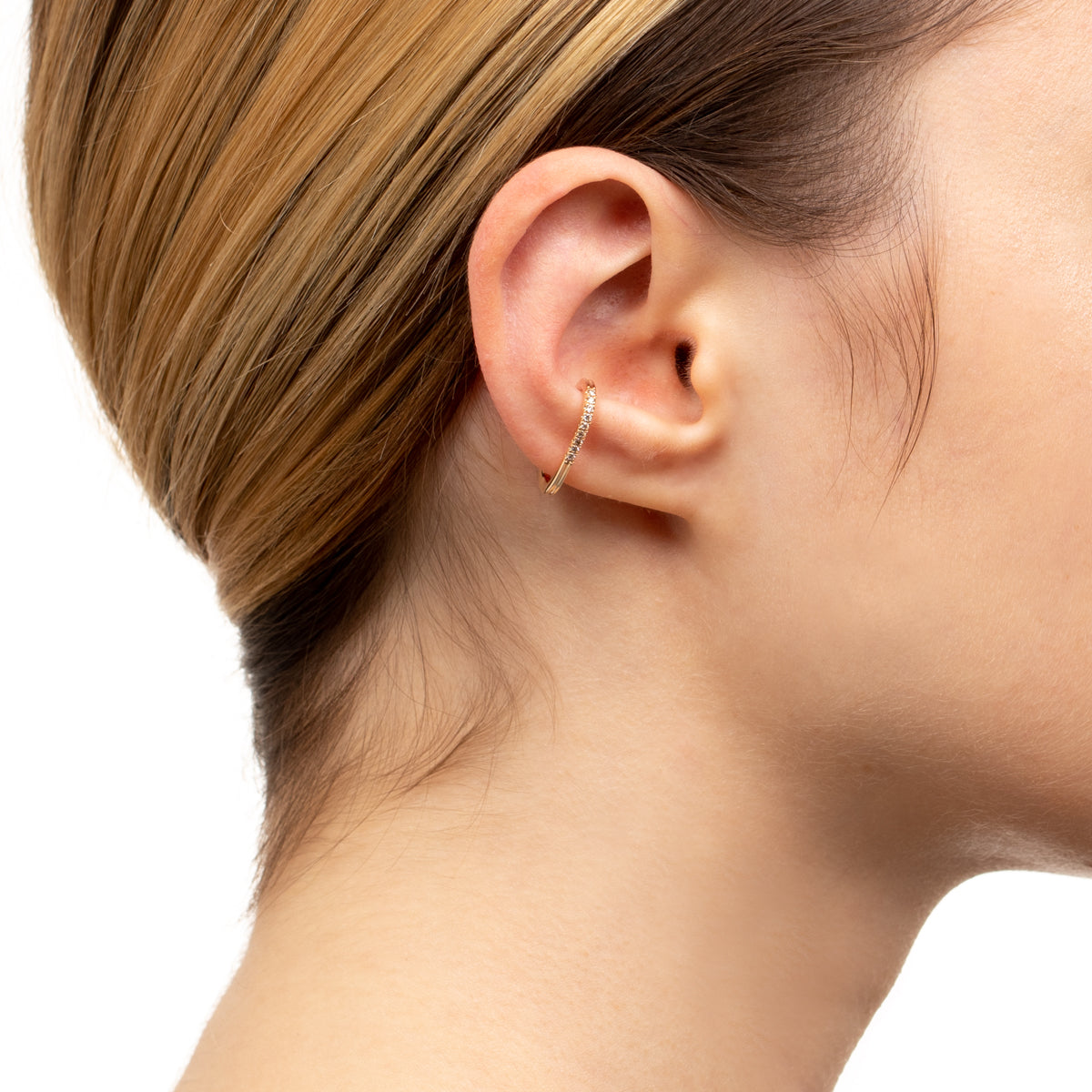 GOSSAMER オブロングダイヤモンド イヤーカフ