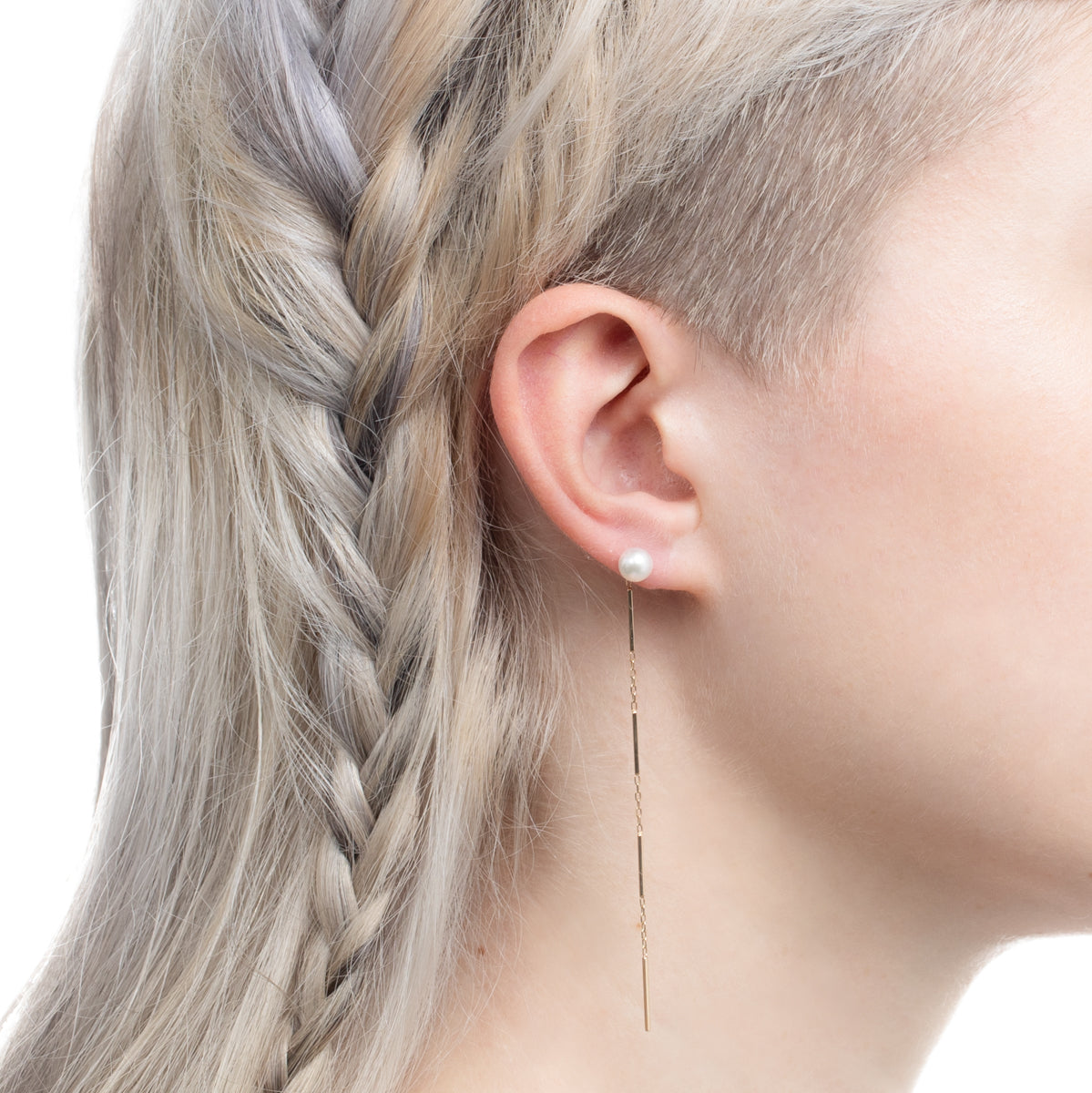 GOSSAMER ステープル ダイヤモンド ピアス