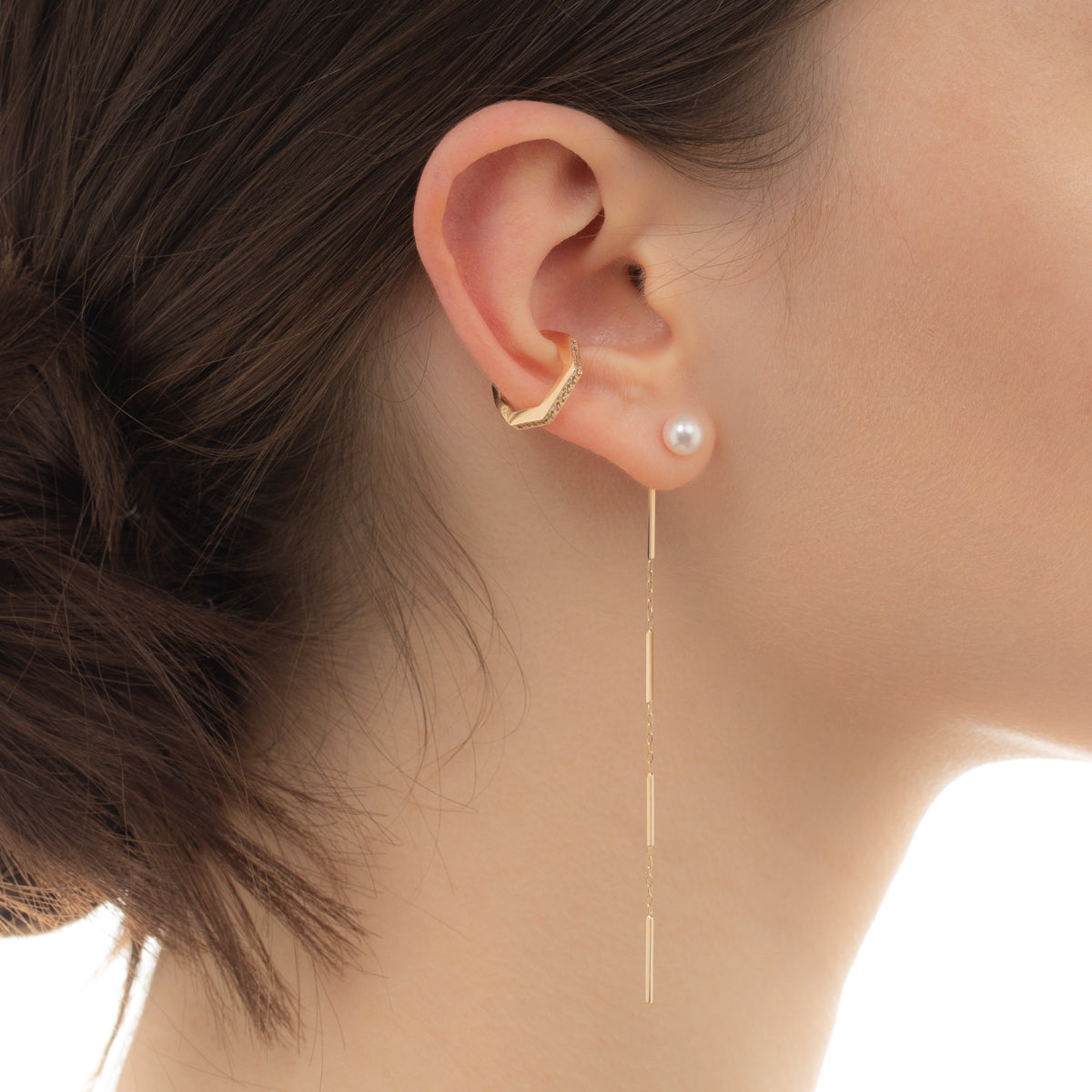 ALL ABOUT BASICS アコヤパール チェーンピアス