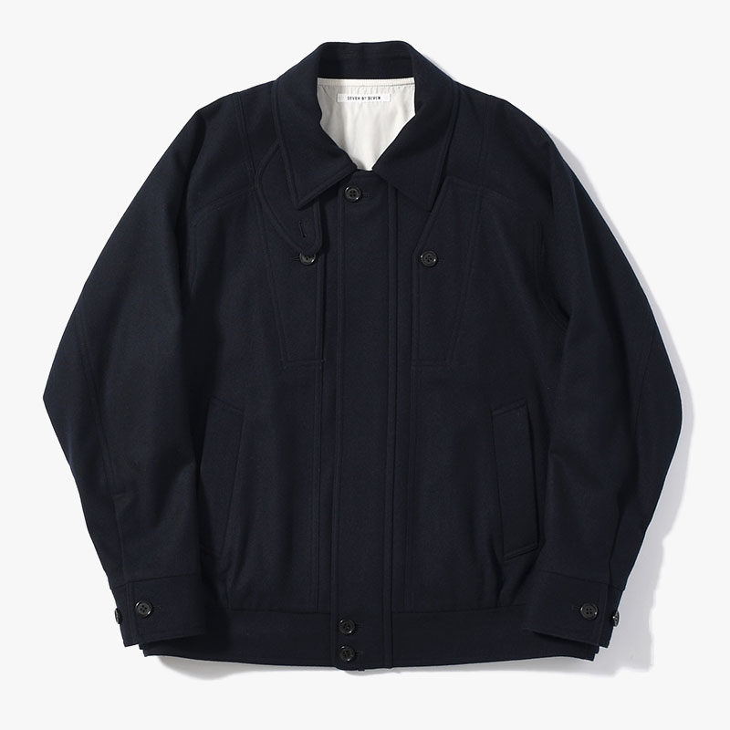 MULTI POCKET BLOUSON Powder Melton -NAVY- | IN ONLINE STORE