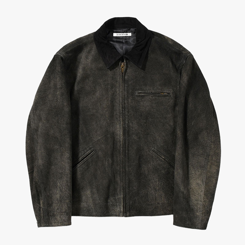 LEATHER DETROIT JACKET -Goat suede Antique finish- -2.COLOR- | IN
