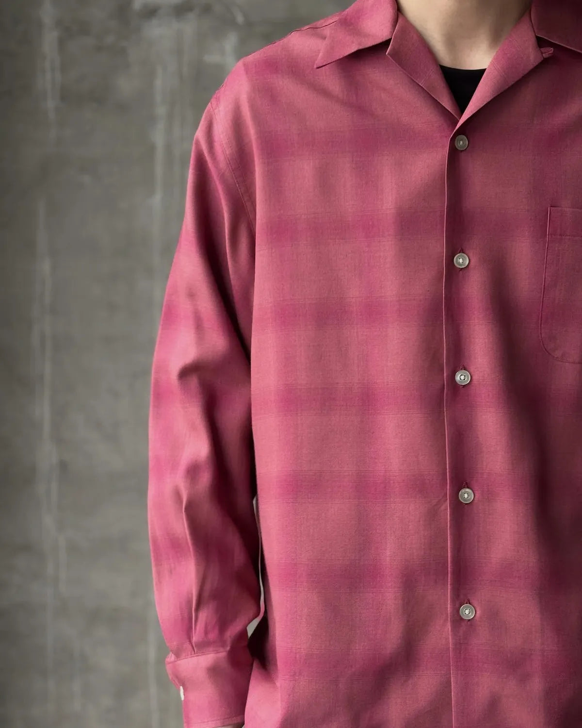 WACKO MARIA(ワコマリア) / OMBRE CHECK OPEN COLLAR SHIRT | 公式通販