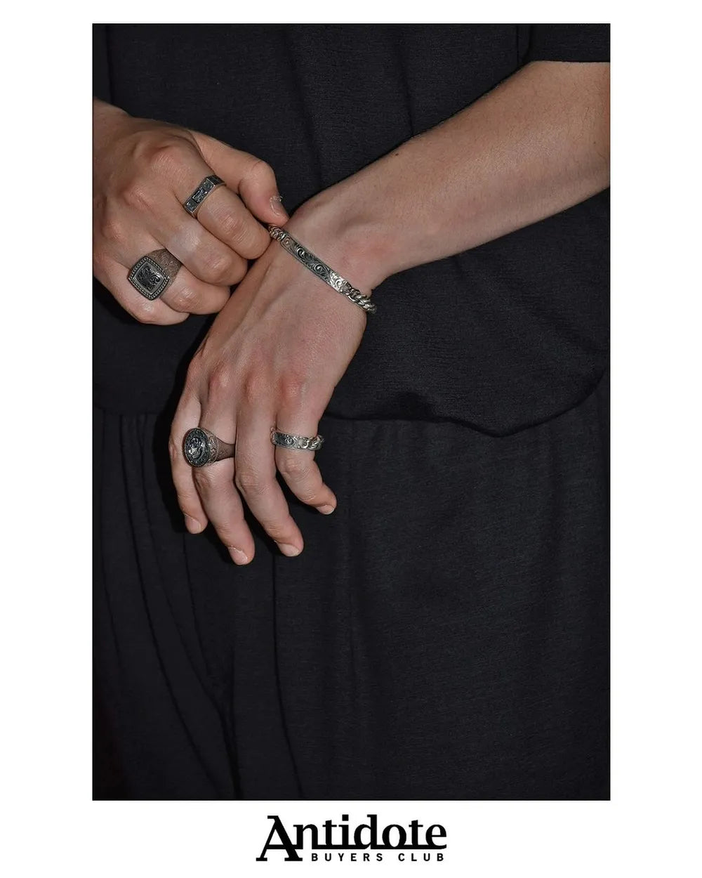 Antidote Buyers Club Engraved Pave Ring