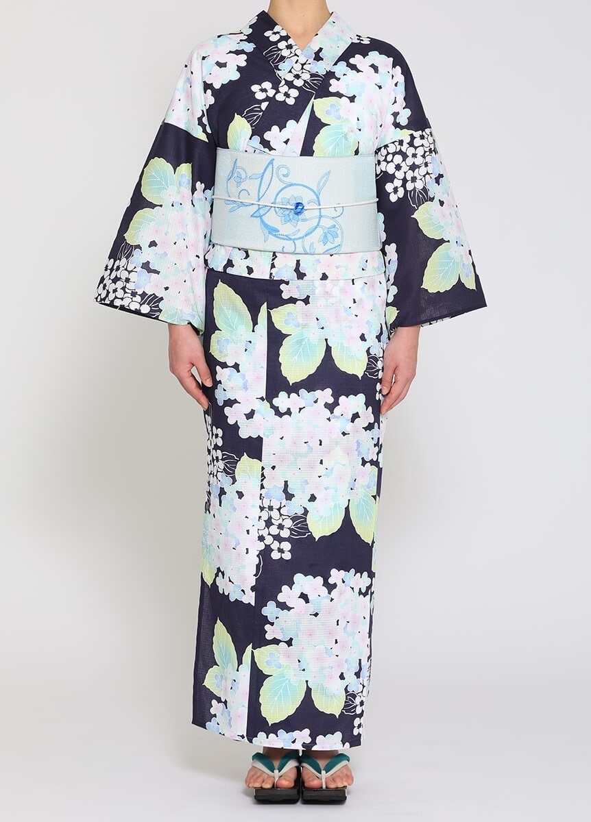 WEB限定】ゆかた Cute ＆ Art Flower series 「あじさい/紺」 | 浴衣