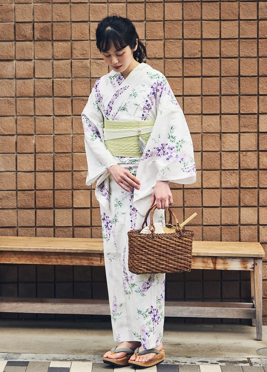 プレタ浴衣 風花 揺れる下り藤 | 浴衣 | やまとオンラインストア