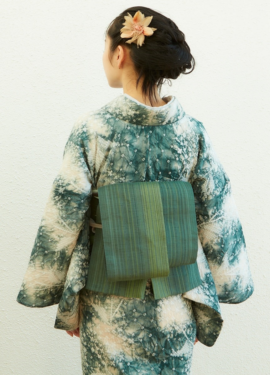 麻半幅帯 からむし 翡翠 | 帯 | やまとオンラインストア