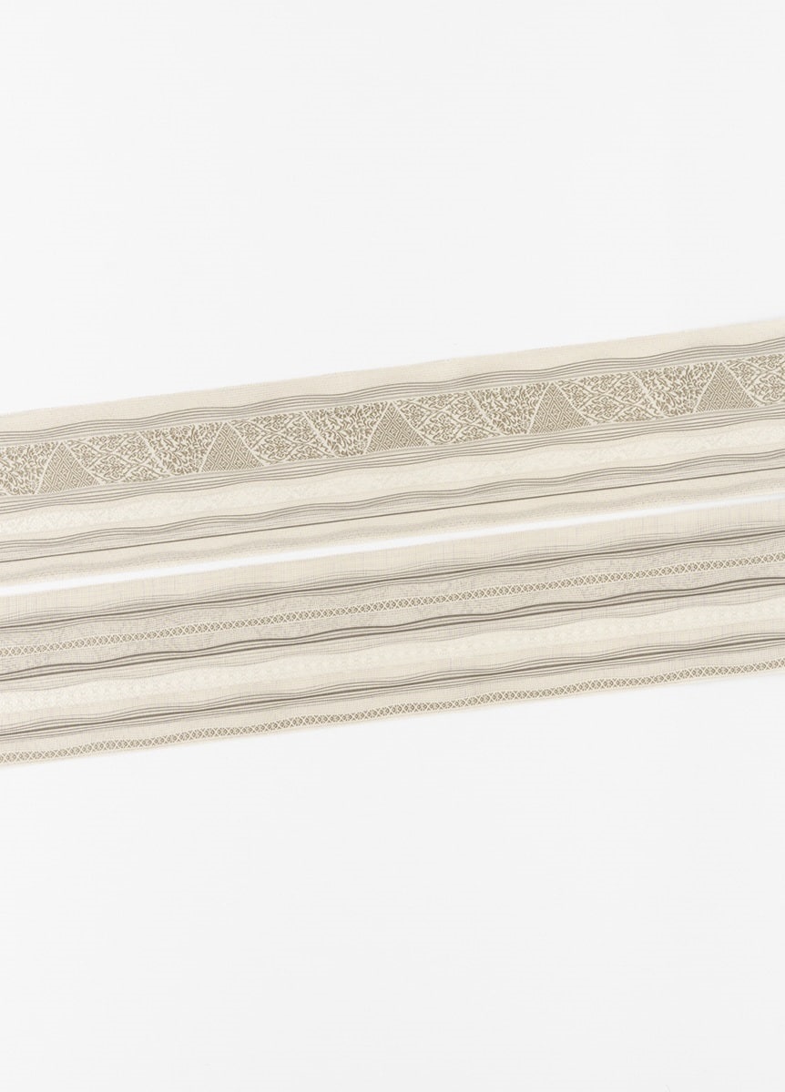 紗半幅帯 博多織 裂取り 白茶色（お取り寄せ品） | 帯 | やまと