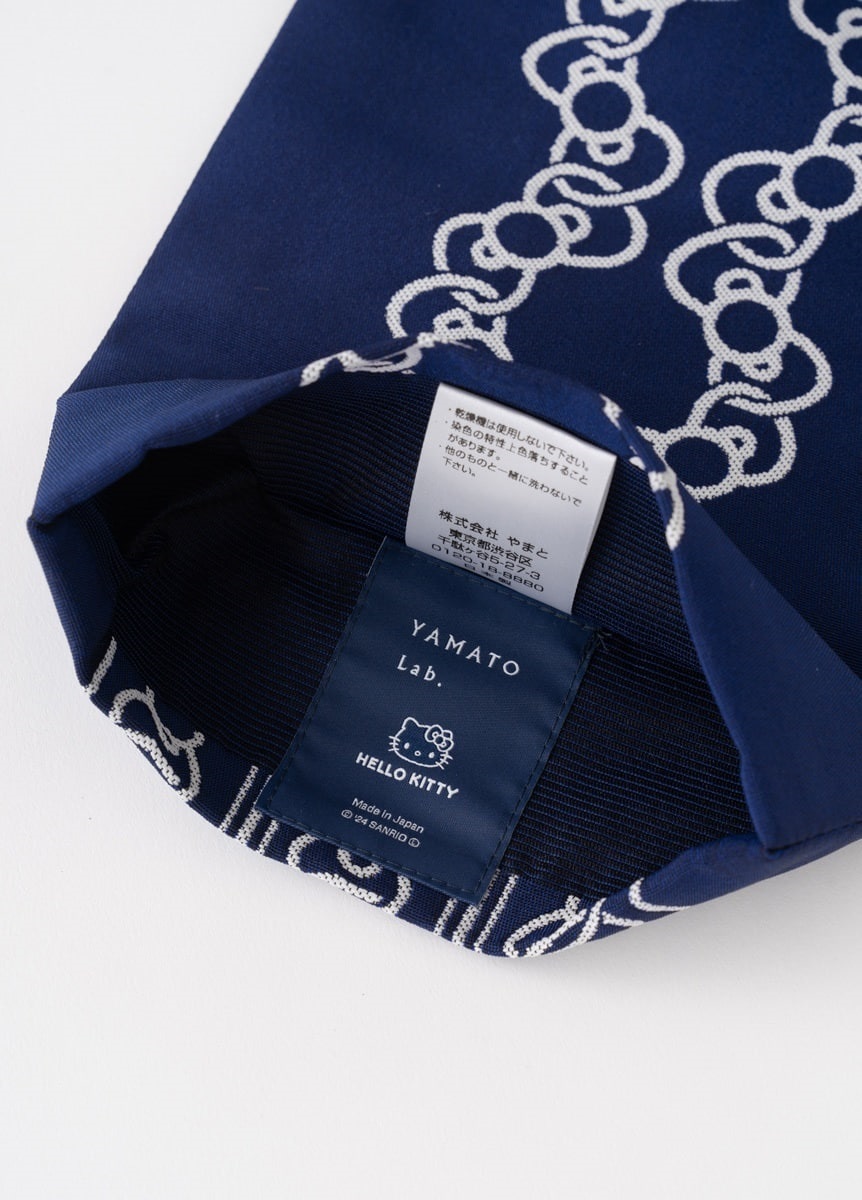 半幅帯 ハローキティりぼんつなぎ・青 | 浴衣の帯 | やまとオンライン