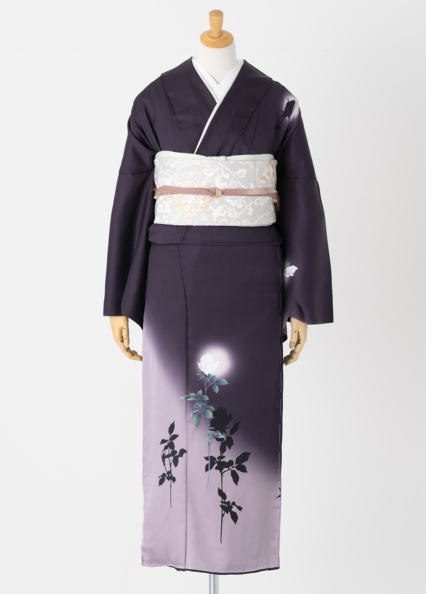 やまとオリジナル訪問着レンタル ろうけつ染め 白薔薇 | フォーマル
