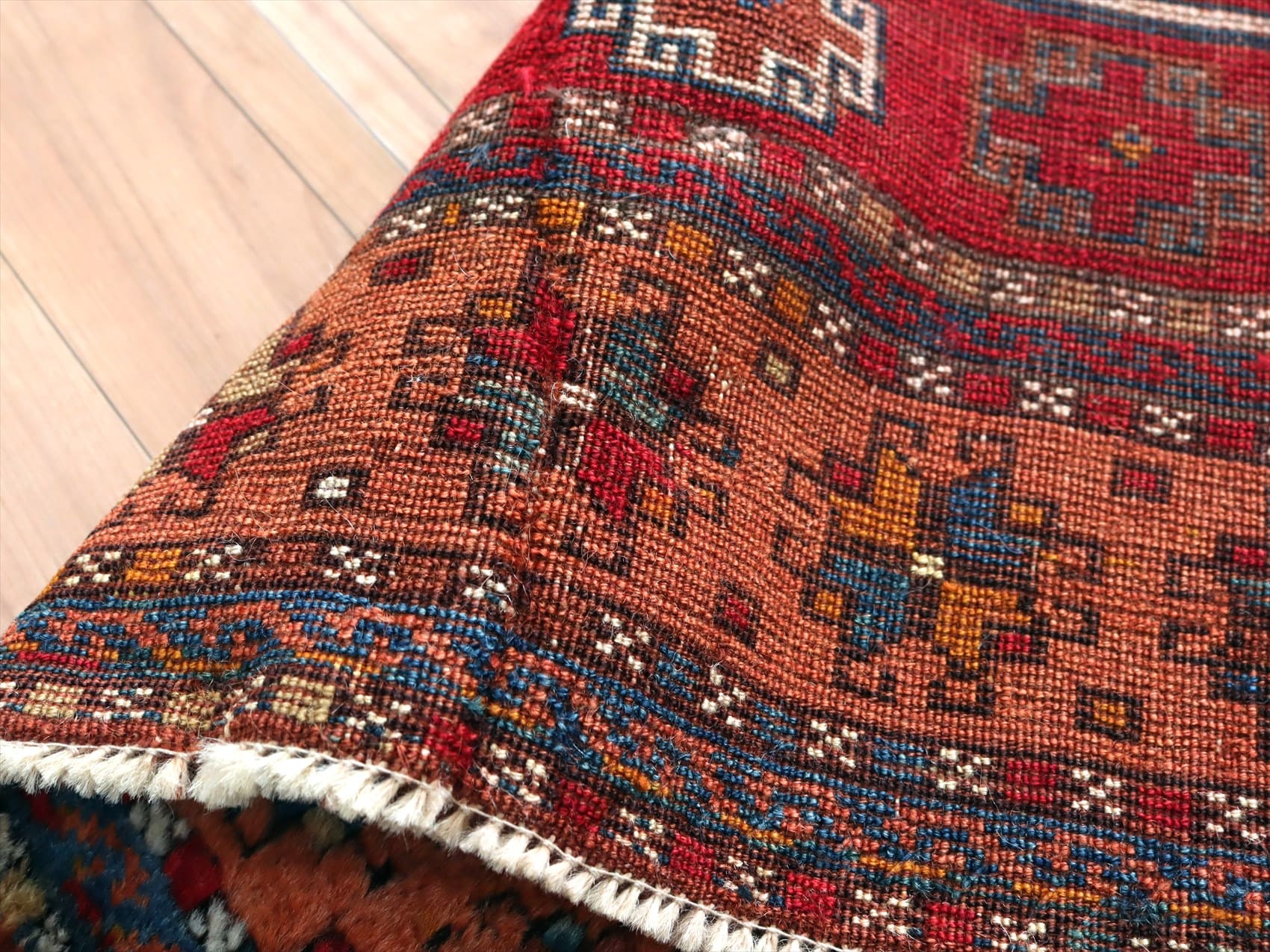 キリムスタイル / トルコ絨毯 オールドカーペット154×115cm ミフラープ