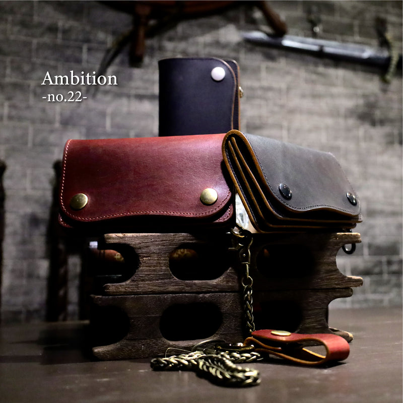 茶芯革ミドルトラッカーウォレット -Ambition-(全6通りより) – Makuake