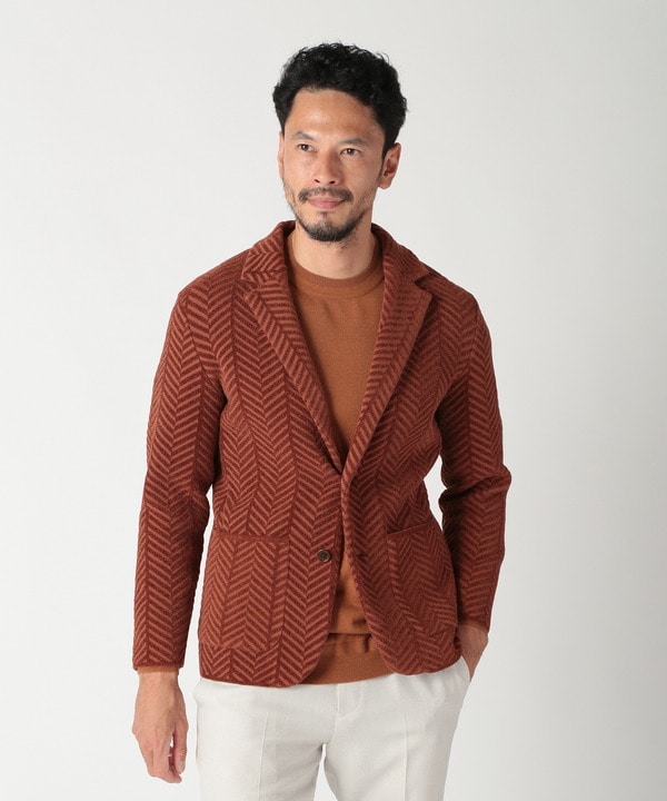 ヘリンボーンニットジャケット｜メンズファッション通販 MEN'S BIGI