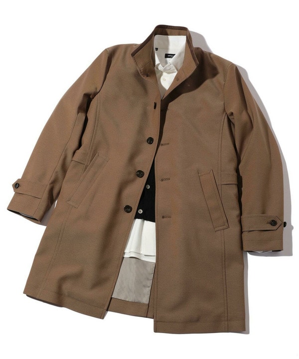 ACTIVE TAILOR】リサイクルポリエステルスタンドカラーコート｜メンズ