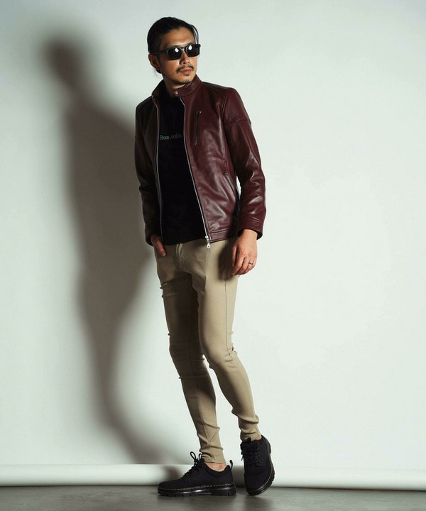 SHEEP LEATHER/シープレザー シングルライダースジャケット｜メンズ