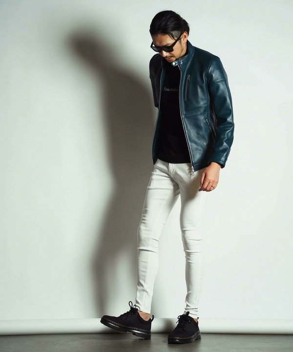 SHEEP LEATHER/シープレザー シングルライダースジャケット｜メンズ