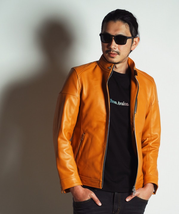 SHEEP LEATHER/シープレザー シングルライダースジャケット｜メンズ