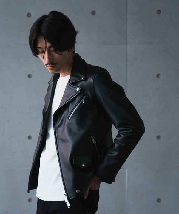 SHEEP LEATHER/シープレザー ダブルライダースジャケット｜メンズ
