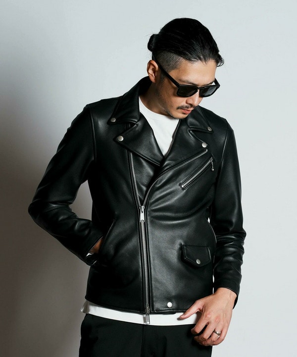 SHEEP LEATHER/シープレザー ダブルライダースジャケット｜メンズ