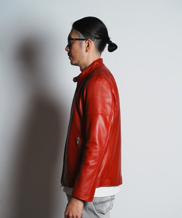 Limited Color Model】ラムセミネイキッドシングルライダース｜メンズ