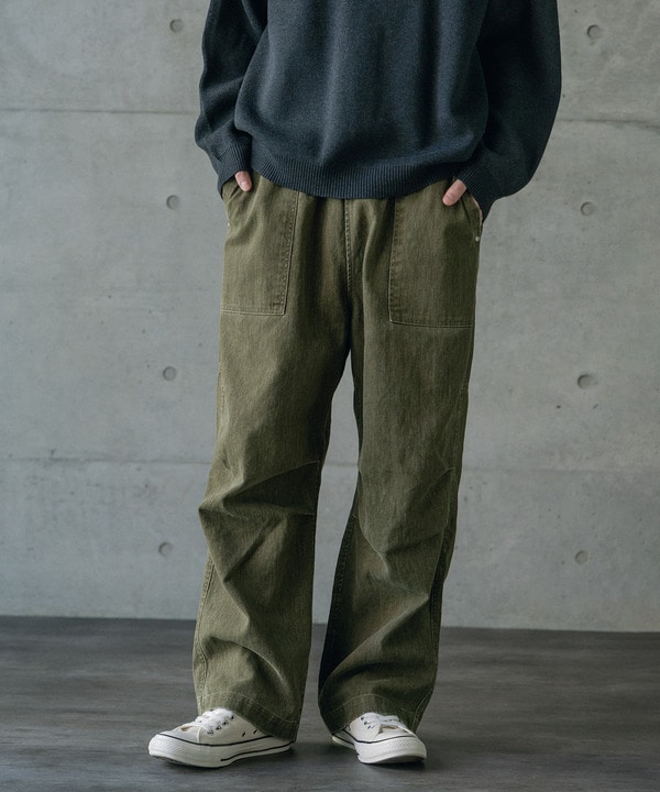 ヴィンテージカツラギワイドイージーベイカーパンツ｜メンズ
