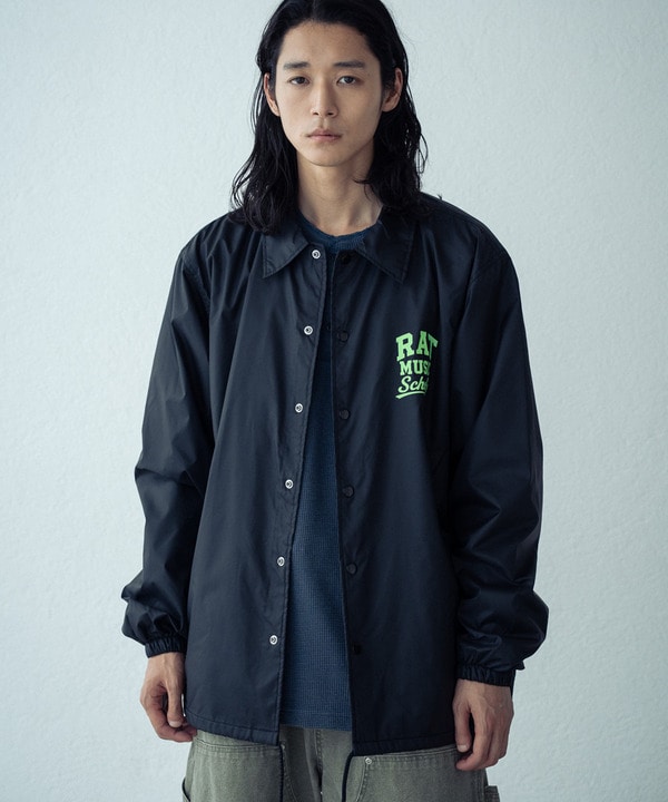 リフレクタープリントナイロンコーチジャケット｜メンズファッション