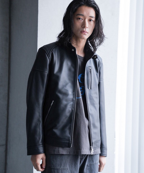SHEEP LEATHER/シープレザー シングルライダースジャケット｜メンズ