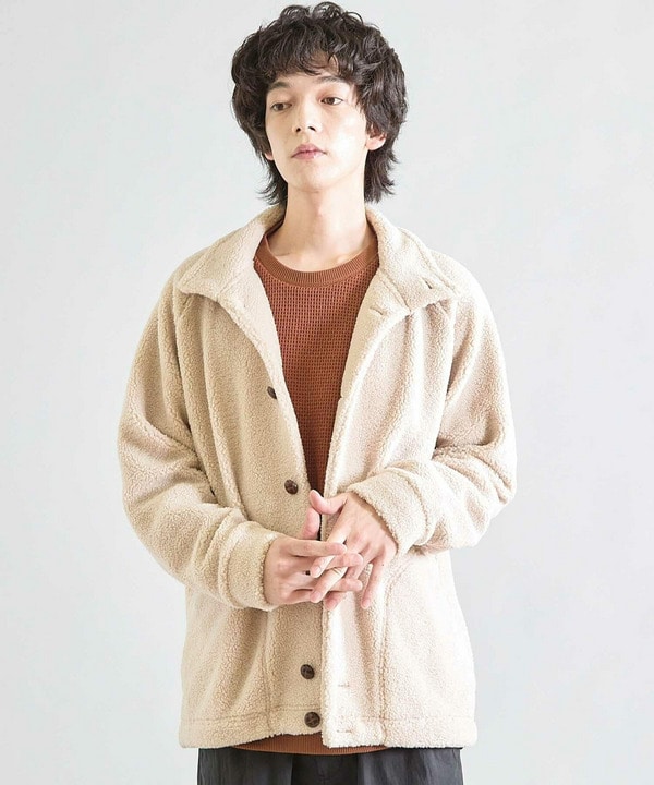 スタンドカラー ボアフリースジャケット｜メンズファッション通販
